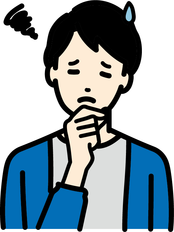 悩む人